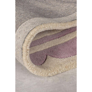 Tapis de couloir en laine à bordure festonné LOIS