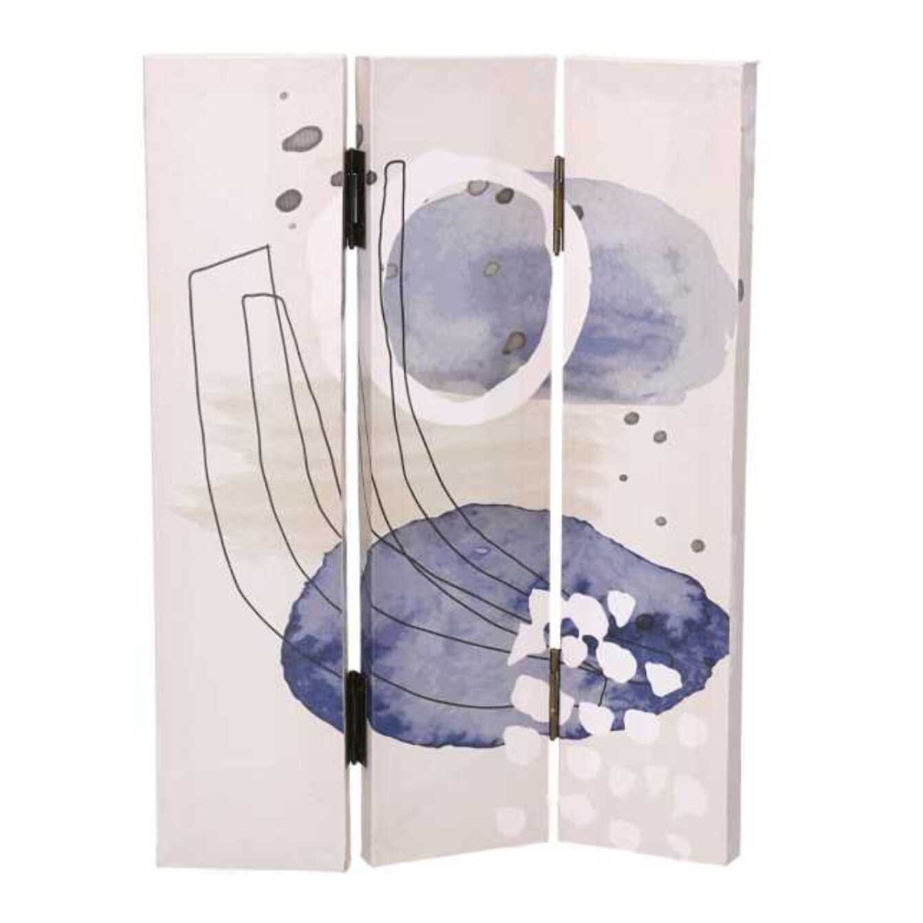 Paravento Vacchetti stampa 3 ante cerchi cm120,6x2,5h180