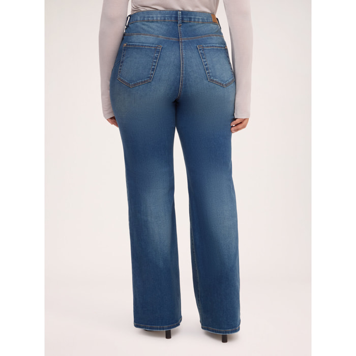 Fiorella Rubino - Jeans Bootcut lavaggio washed - Blu