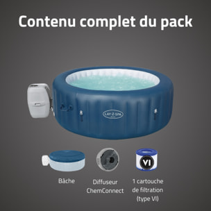 Bestway Spa gonflable rond Lay-Z-Spa Milan AirJet Plus 4-6 personnes