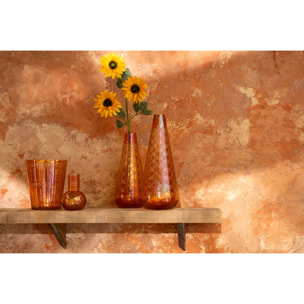 J-Line Vase - verre - doré - large