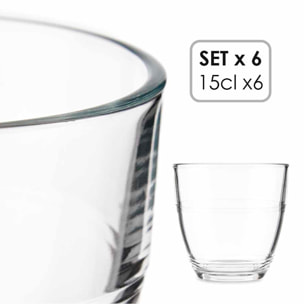 SET 6 VASOS CORTADO cristal 150ML