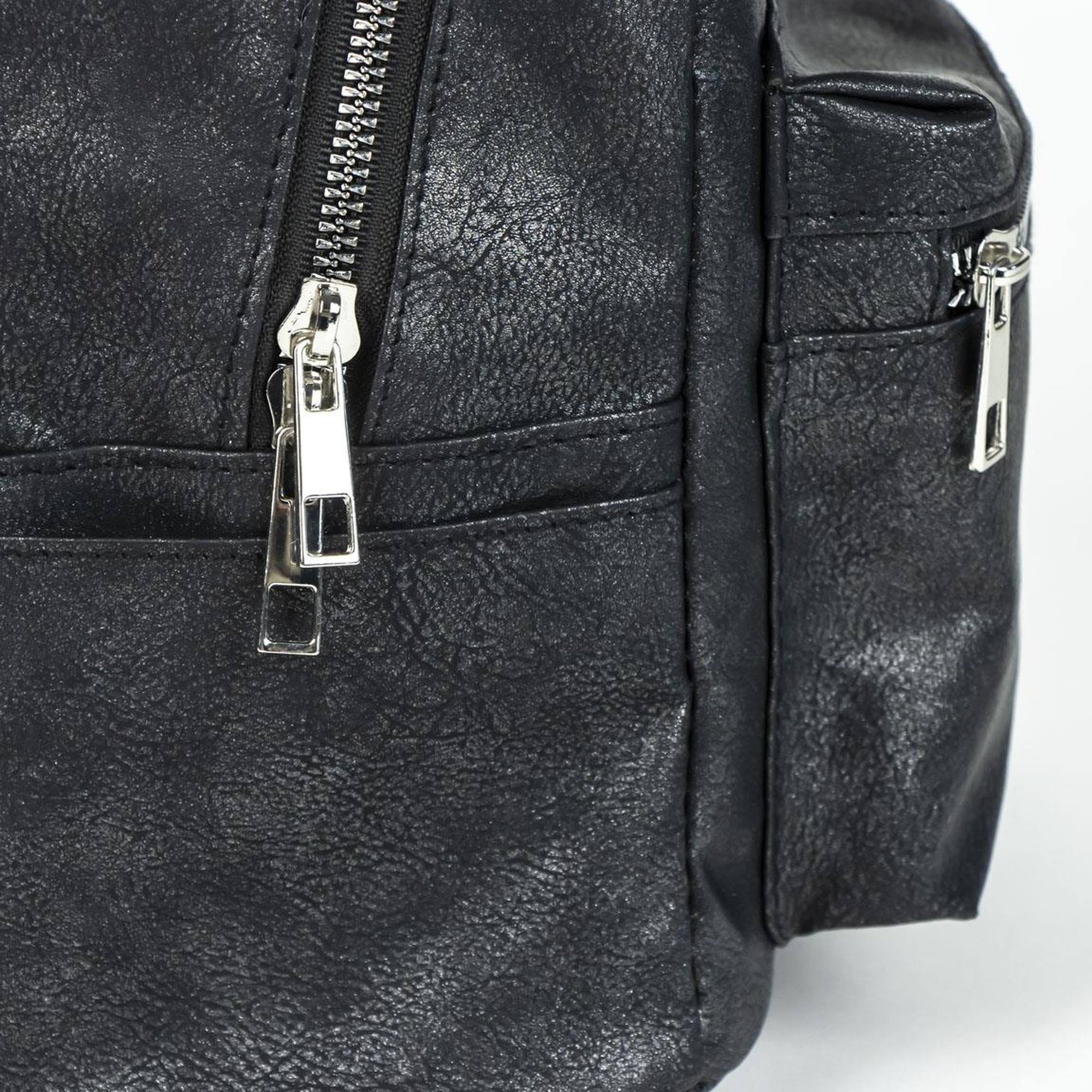 Mochila casual de minnie - color negro - 22.5x22.5x7 cm - fabricada en pu - estampado de minnie