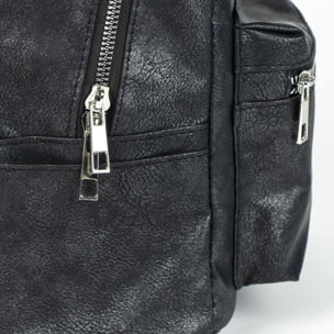 Mochila casual de minnie - color negro - 22.5x22.5x7 cm - fabricada en pu - estampado de minnie