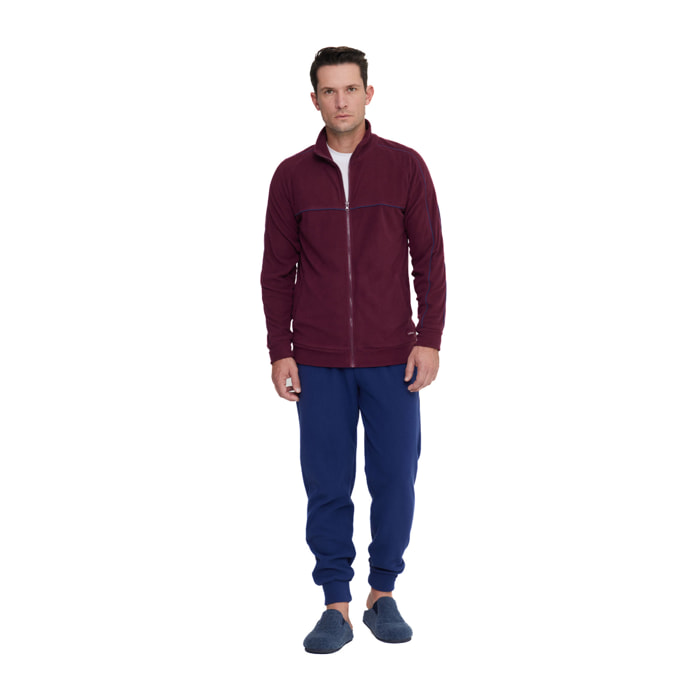 Pigiama uomo brooklyn in pile con zip Noidinotte