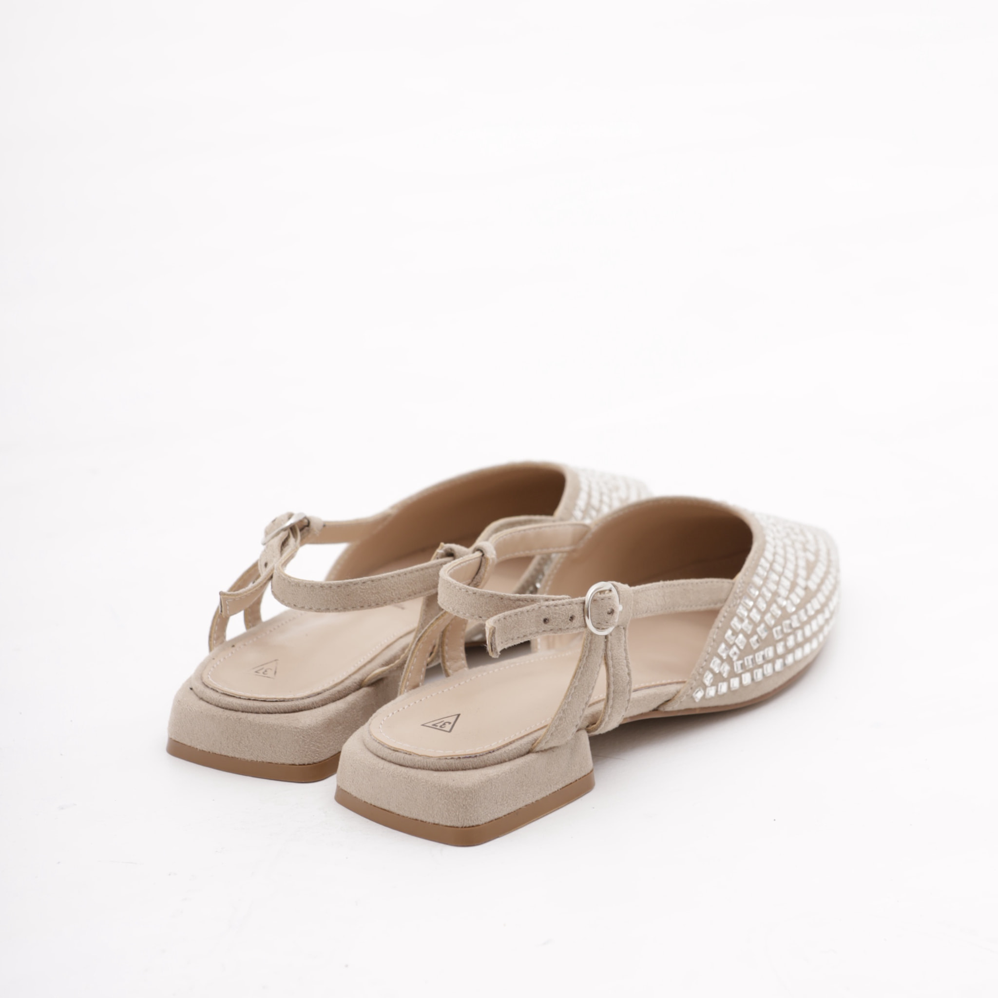 SLINGBACK FLAT GLITTER CHOCOLA' TORTORA