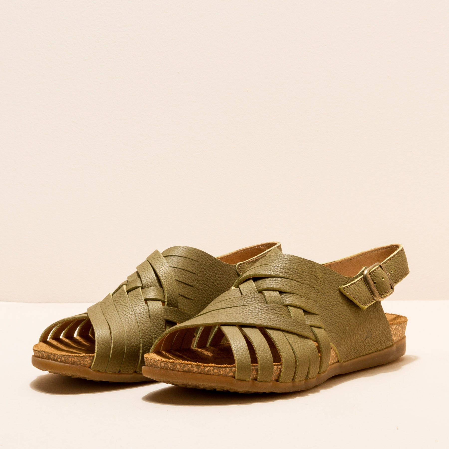 Sandalias N5246 SOFT GRAIN BASIL/ ZUMAIA color Basil