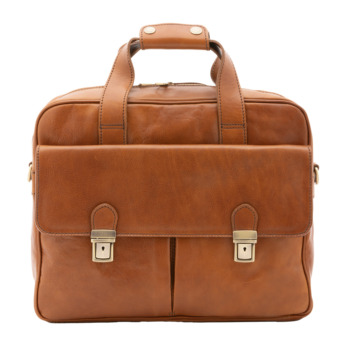 Borsa a mano  unisex In Vera pelle Made in Italy 38x36x10 cm