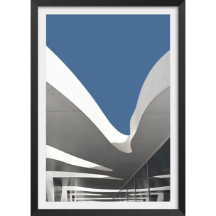 Affiche architecture urbaine Affiche + cadre en bois - Noir