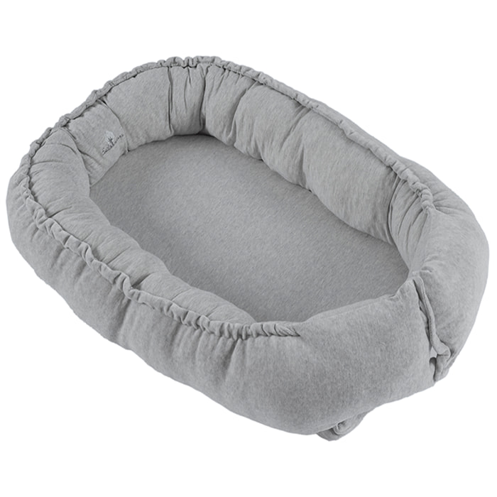 Cocoon bébé 0-6 mois coton bio velours-Gris