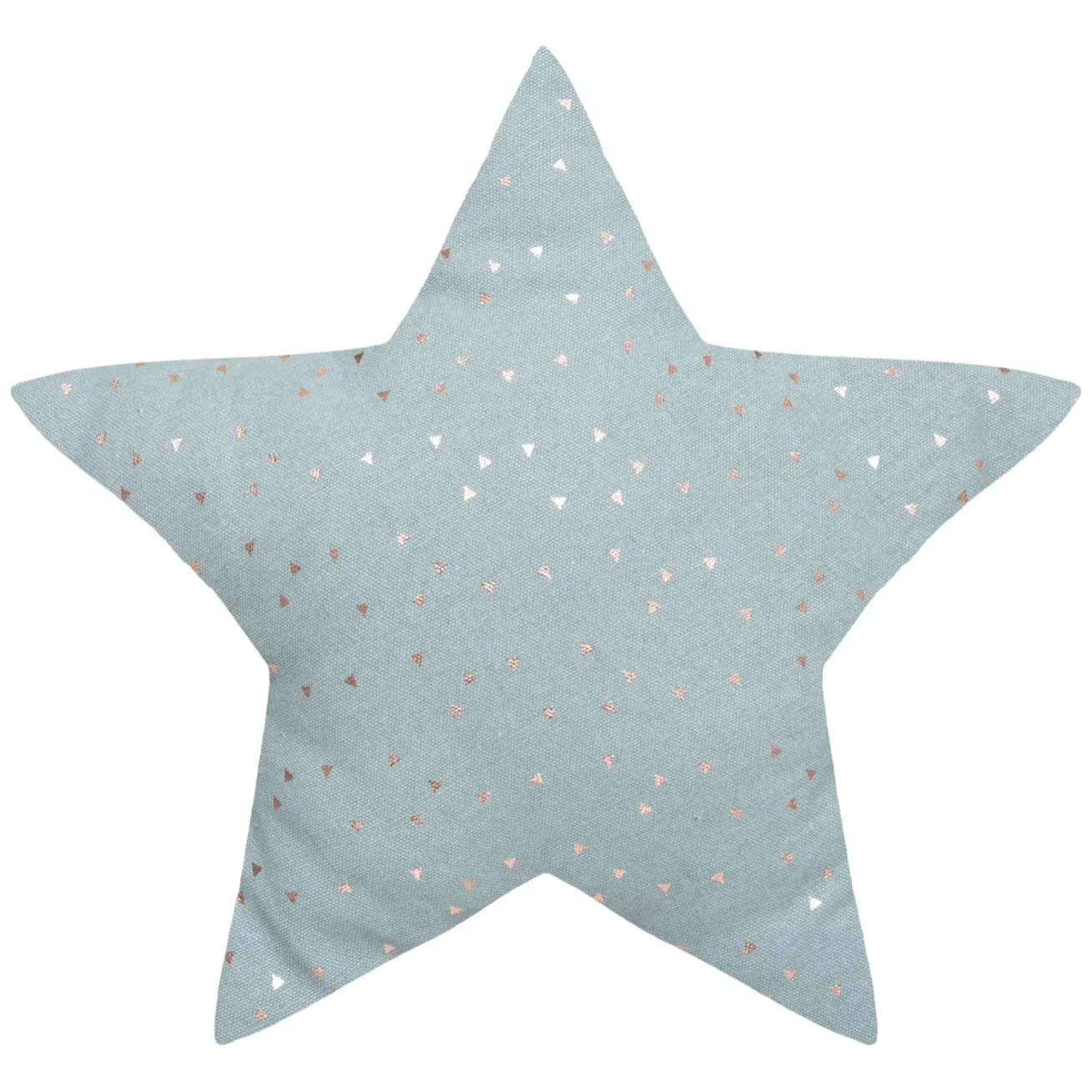 Coussin enfant "Berlingot" étoile - coton - bleu - 40x40 cm