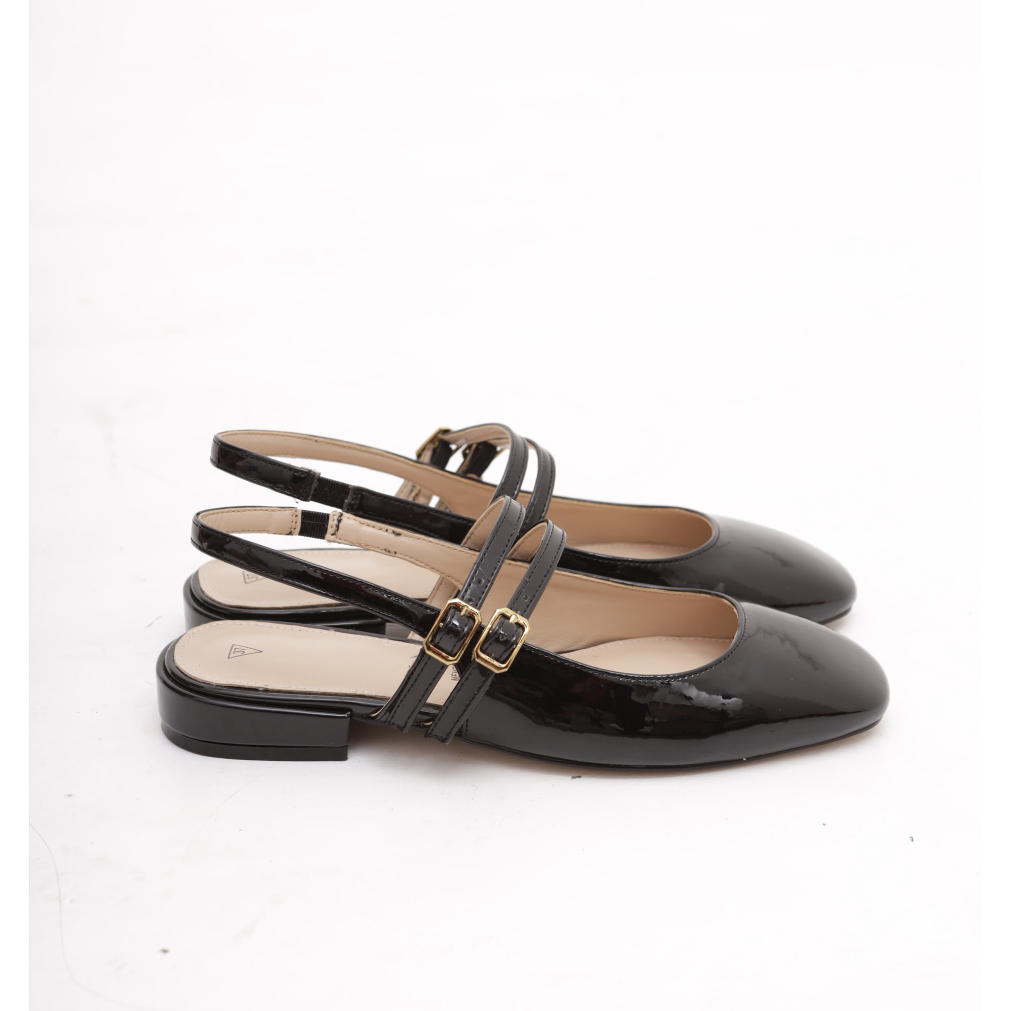 SLINGBACK FLAT NERO