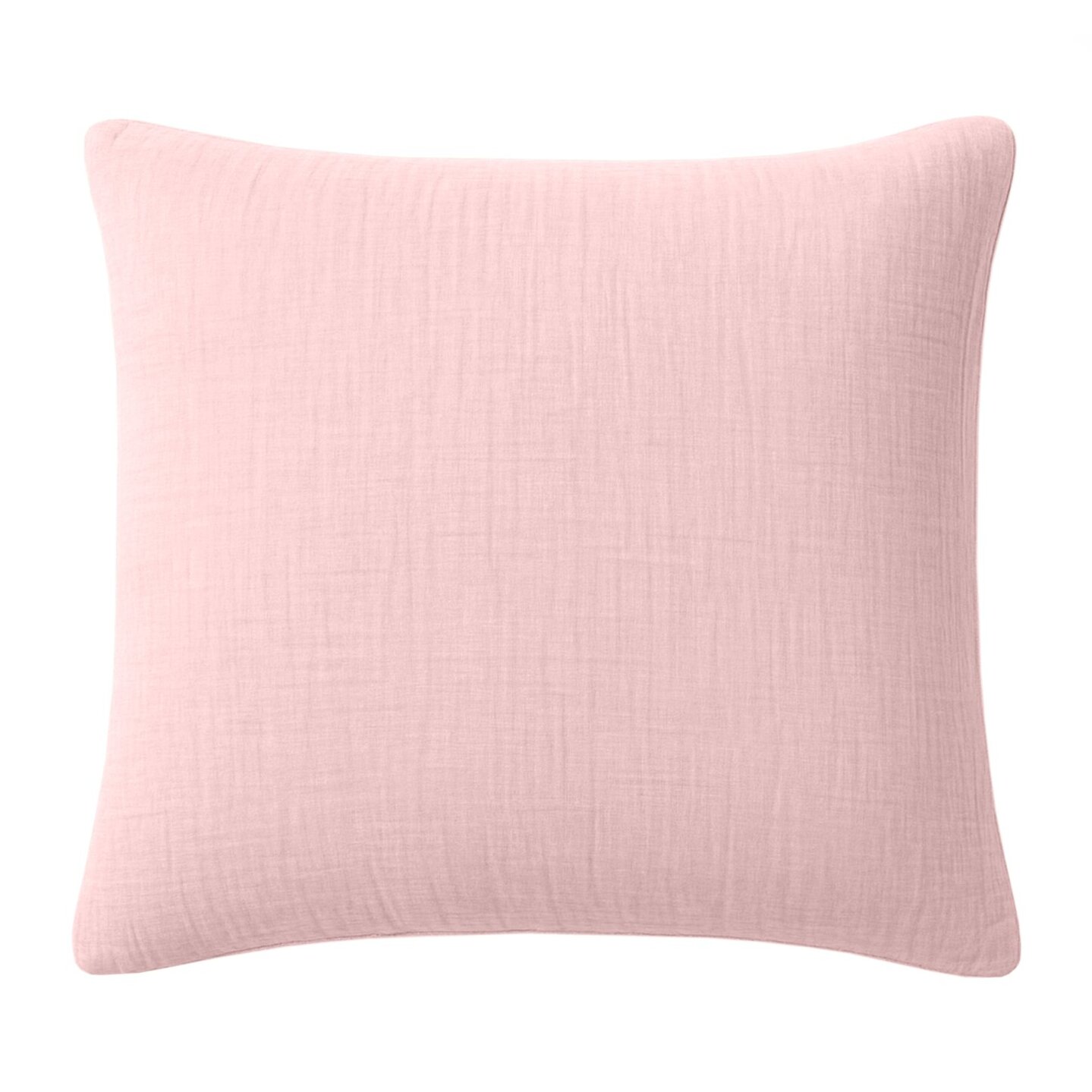 Paire de taies d'oreiller gaze de coton lavé rose lotus