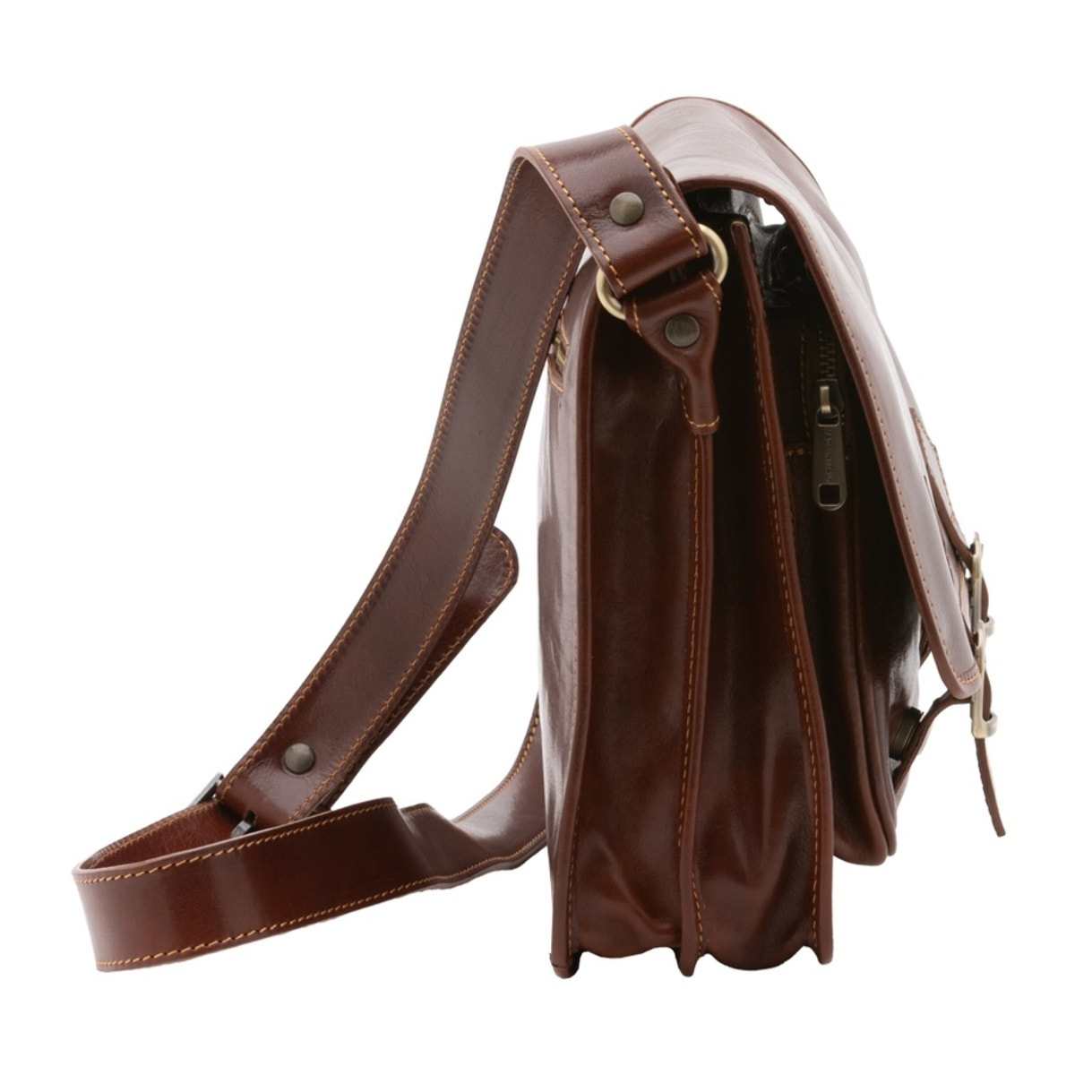Borsa a tracolla da donna - Modello False - 100% pelle - 35.0 x 27.0 x 14.0 cm