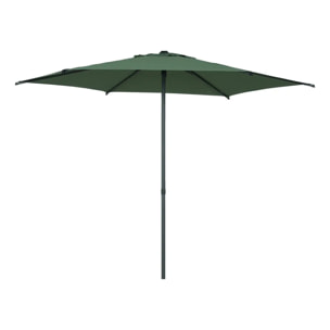 Parasol droit rond inclinable Soya 2,7m vert olive