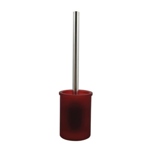 Brosse Wc avec support Verre YOKO Misty Bordeaux Spirella