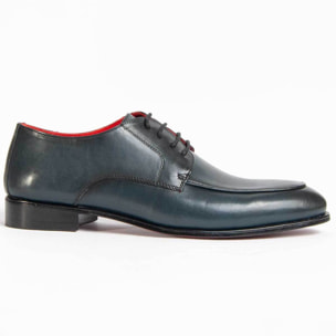 Zapato Oxford De Piel - Azul