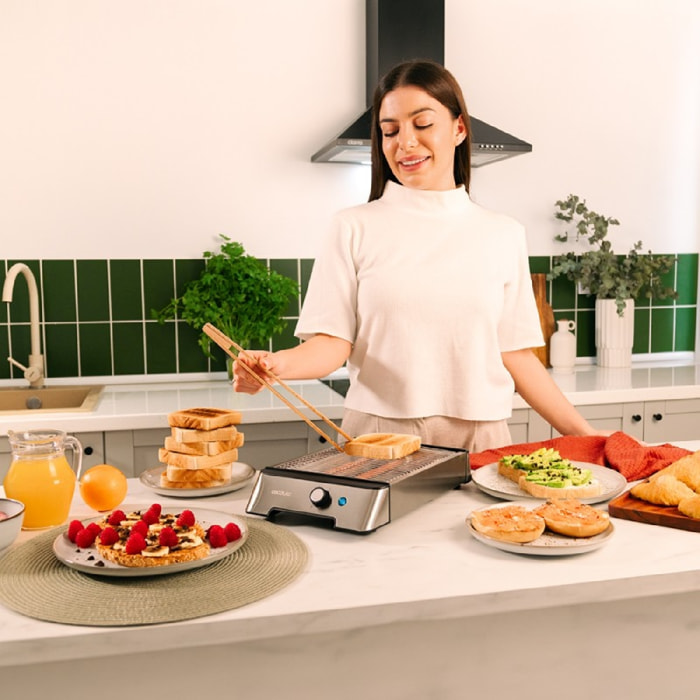 Cecotec Grille-pain plat NiceSlice Inox