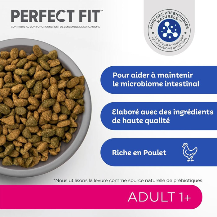 PERFECT FIT Croquettes Riche en Poulet chat adulte stérilisé 3x2,8kg