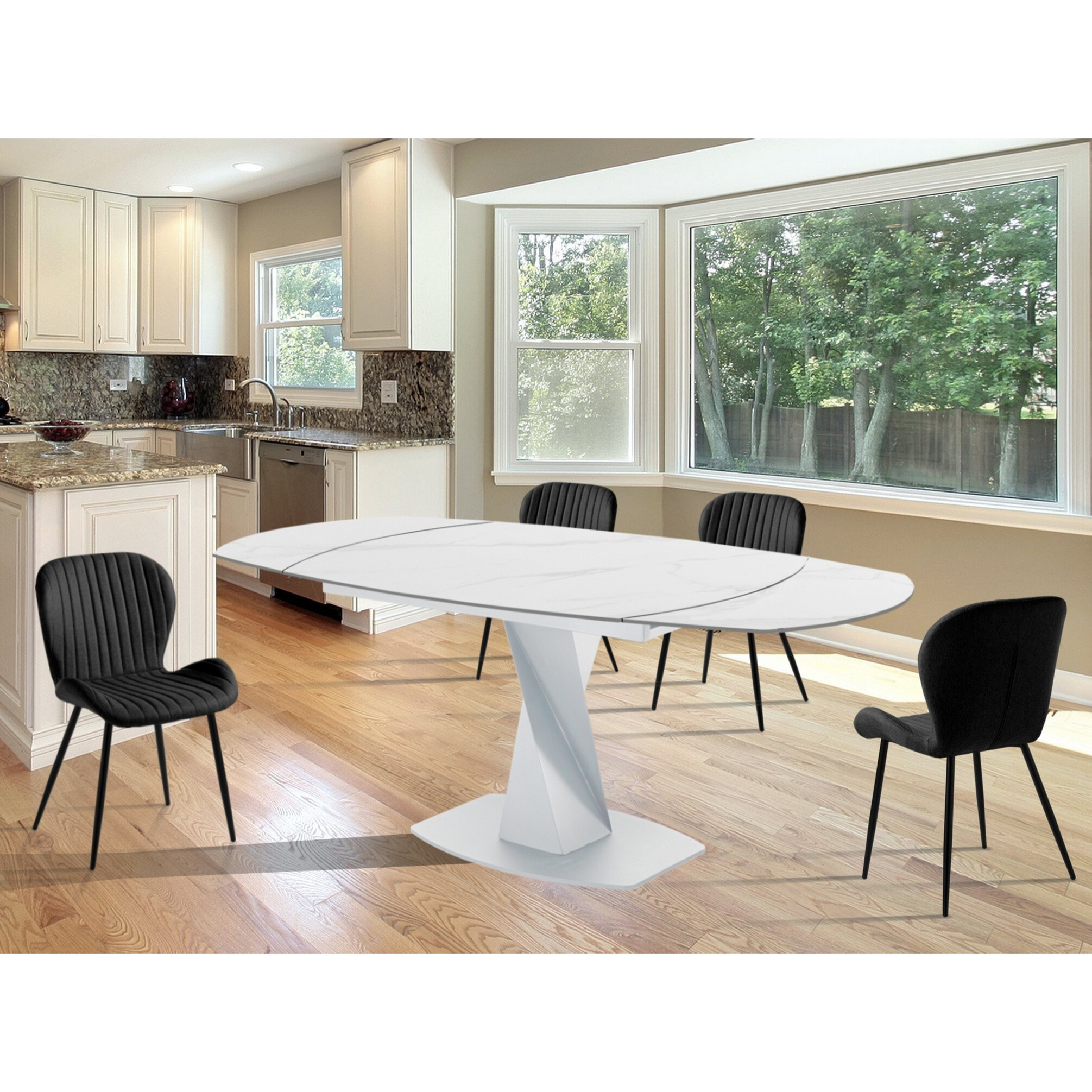 TOMASUCCI tavolo allungabile TWISTED TOTAL WHITE