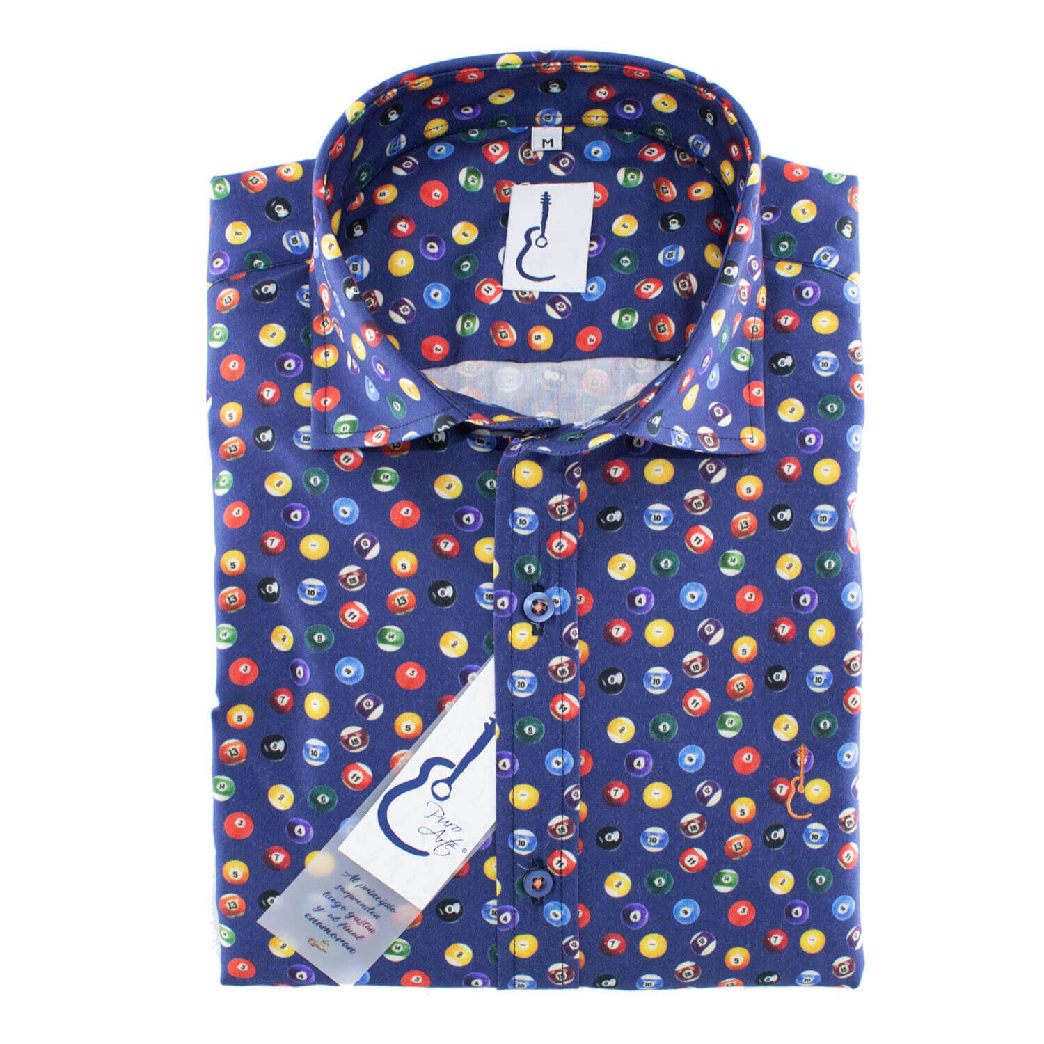 Puro Arte - Camisa Hombre - 100% Algodón Popelín - Billar