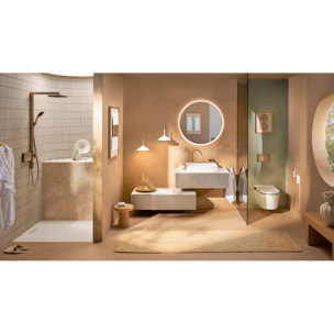 Colonne de douche Raindance Alive Q 2 jets avec thermostatique ShowerSelect Comfort, bronze brossé