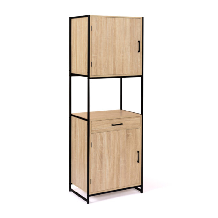 Meuble cuisine Memphis 2 niveaux 60x170cm