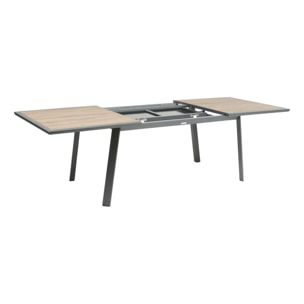 Table de jardin 10 places Pavane extensible gris graphite