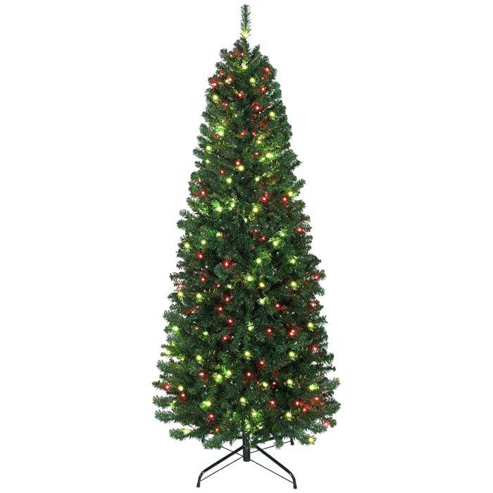 Sapin de Noël artificiel LED H.180 cm 899 branches télécommande 12 modes timer vert
