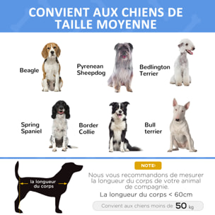 Lit surélevé pour chien appui-tête textilène micro-perforé noir