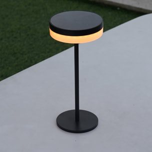 Lot de 2 lampes de table solaires et USB noires LED blanc chaud dimmable 2x VIVIA MINI SOLAR H27cm