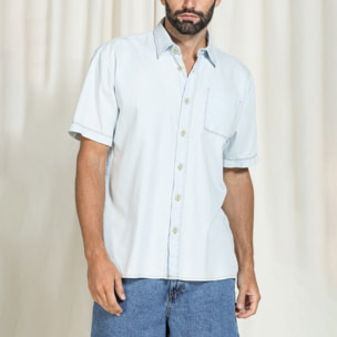 CAMICIA MANICA CORTA IN DENIM REPLICA LEGGERO