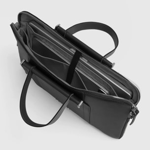 Piquadro Borsa da lavoro espandibile in pelle con scomparto per pc e iPad®, protezioni antiurto e RFID