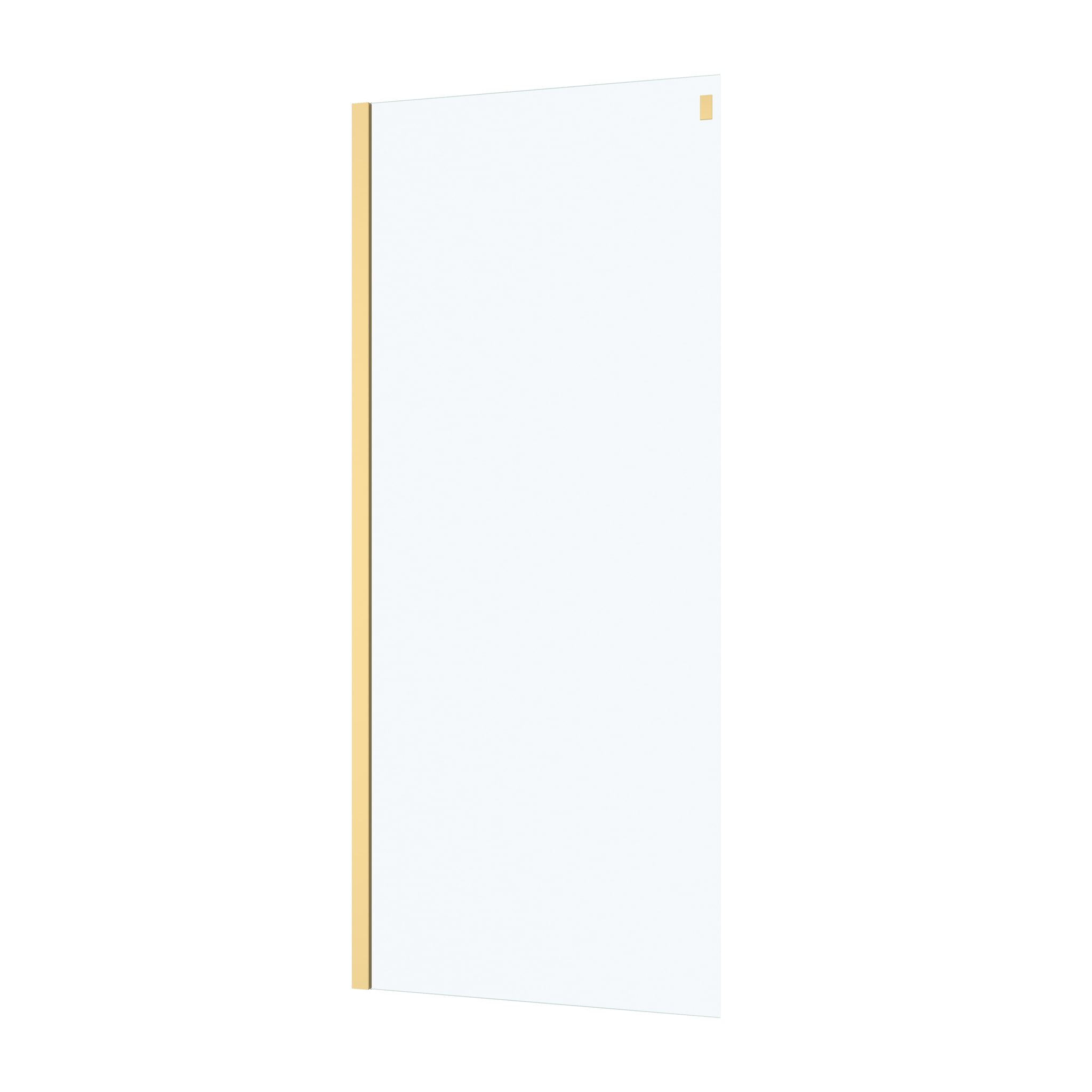Paroi de Retour 80x200 cm - Finition Or Doré Brossé - Verre Trempé 6 mm