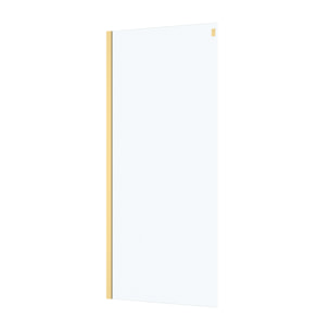 Paroi de Retour 80x200 cm - Finition Or Doré Brossé - Verre Trempé 6 mm