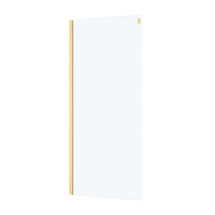Paroi de Retour 80x200 cm - Finition Or Doré Brossé - Verre Trempé 6 mm