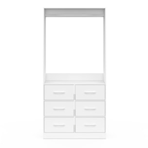 Dressing Uma blanc 6 tiroirs