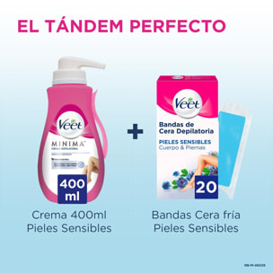 PACK DE 2 CREMA DEPILATORIA CORPORAL PARA MUJER PIEL SENSIBLE DOSIFICADOR- 2X400 ML