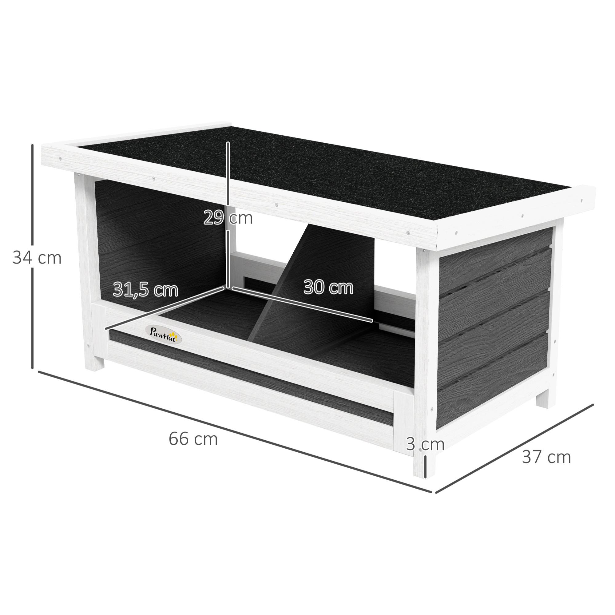 Ponedero para Gallinas de Madera Caja Nido para 2 Gallinas con 2 Departamentos y Techo Asfáltico para Interior y Exterior Gris