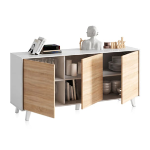 Aparador Niva Blanco Brillo - Roble Canadian