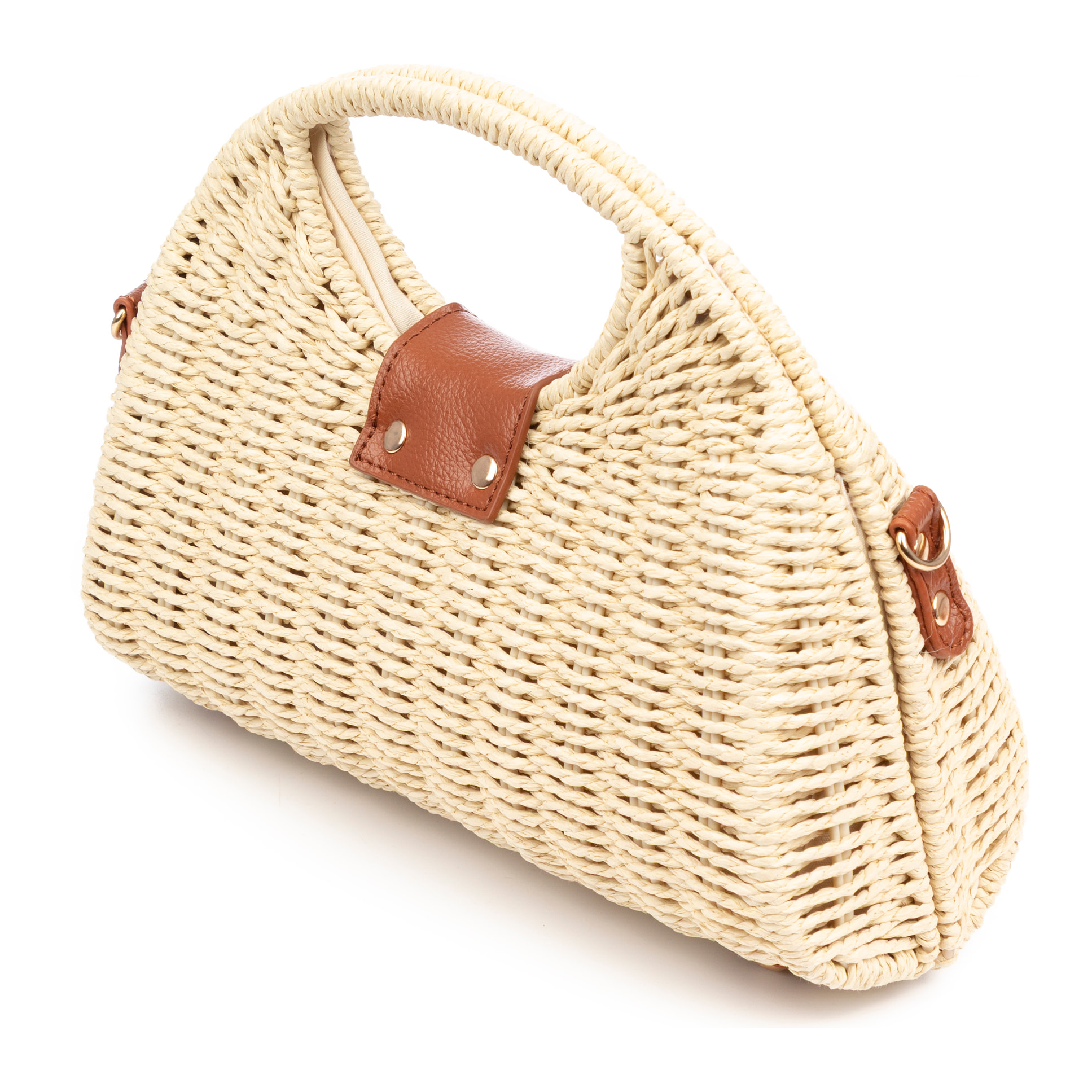 Benna Bolso de mano Mujer. Fabricado en paja trenzada.