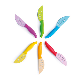 Set 6 coltelli pizza 20 cm Excelsa – Color, Acciaio Multicolore