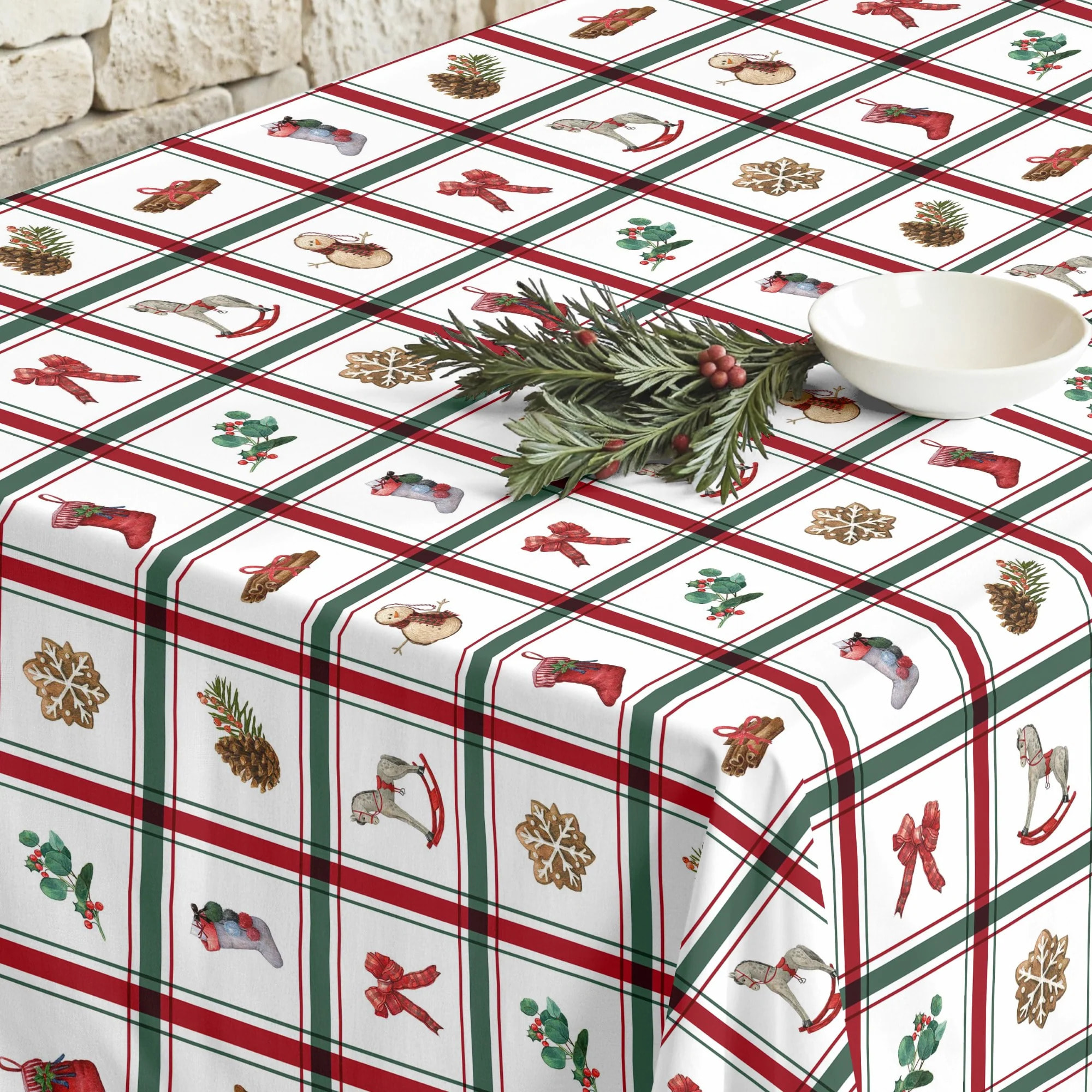 Nappe en résine Anti-tâches Scottish Christmas 1
