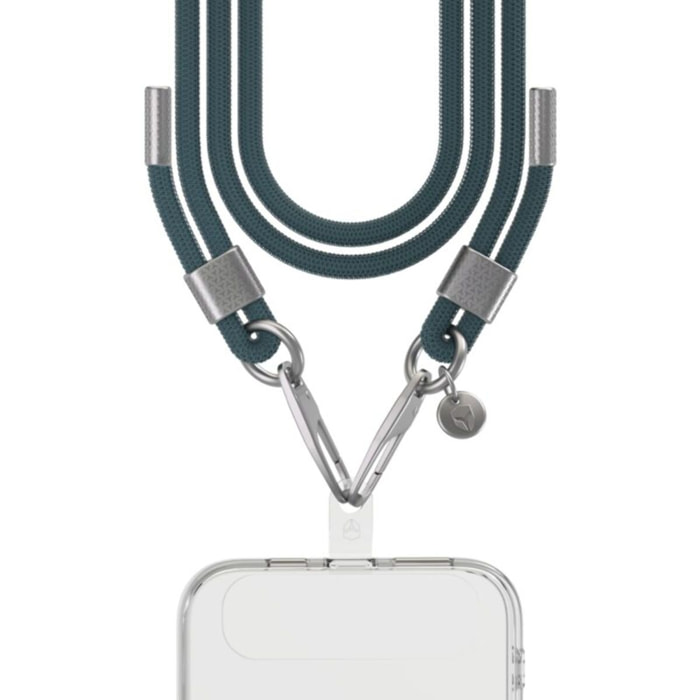 Cordon téléphone FORCE CASE Cordon Verte détails silver