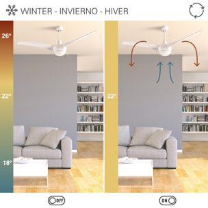 Forlight Ventilador IP20 Windy E27 15W Blanco Blanco