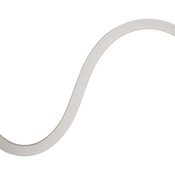 Ledsc4 LedsC4 - Tira LED Flexible 8000mm, Iluminación Decorativa para Hogar, 3529 Lúmenes, 3000K, Acabado Blanco, Material Resistente Poliuretano, Serie Asai Top Bend