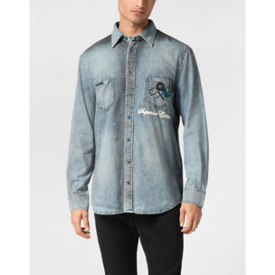 PHILIPP PLEIN Denim Shirt RACING