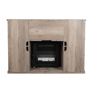 Chimenea eléctrica con mueble aparador rustico  2000W CHE-910 PURLINE