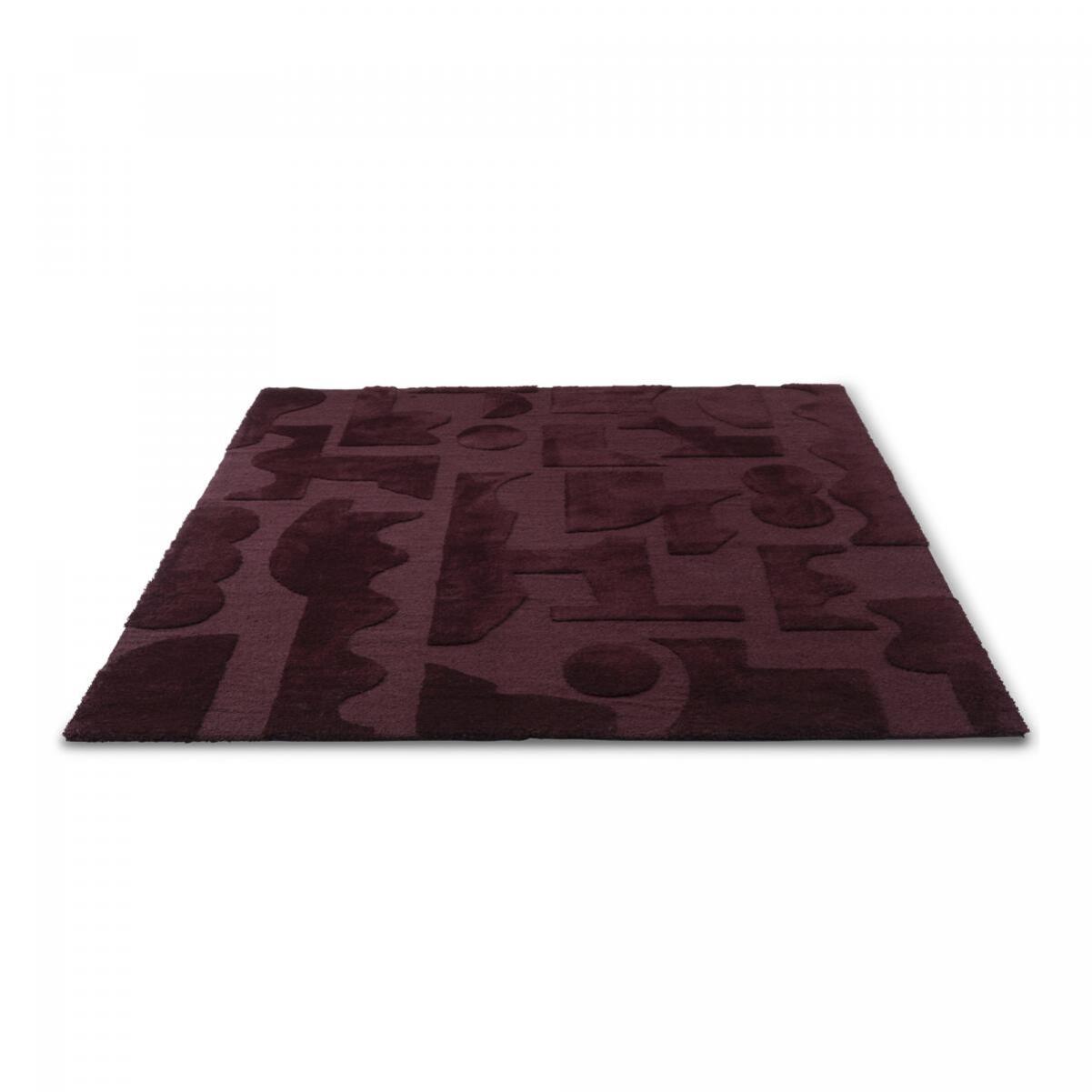 Tapis salon et chambre tufté en laine motif géométrique QUIKA