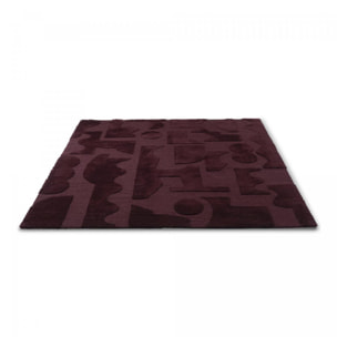 Tapis salon et chambre tufté en laine motif géométrique QUIKA